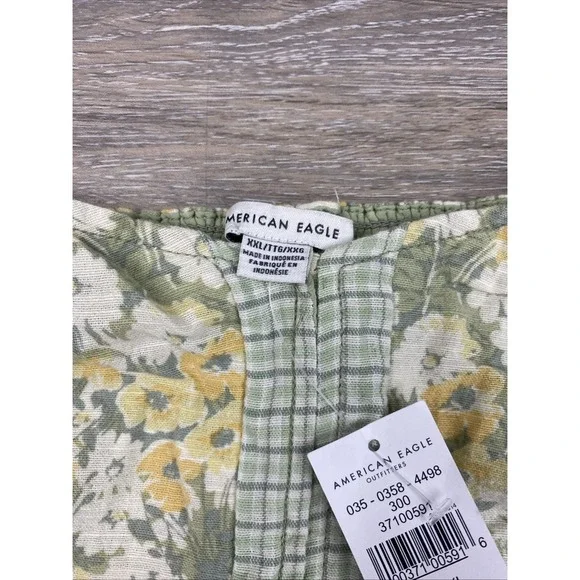 American Eagle Boho Crop Top Womens XXL Halter Blouse New Plus Size - Picture 4 of 8